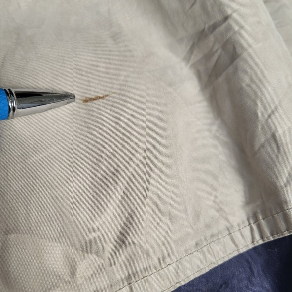 Foursome XL TG Jacket Windbreaker Beige Blue Color Block Full Zip Golf Mens - Picture 9 of 9